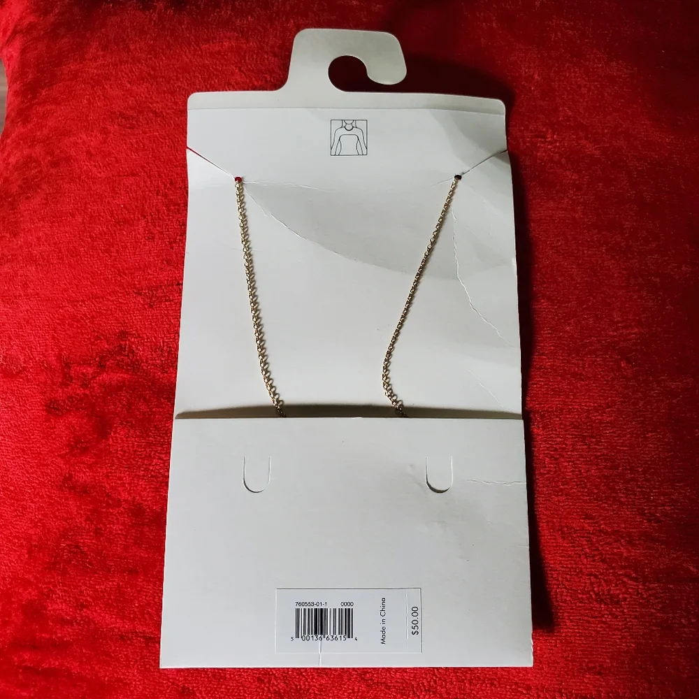 NWT Banana Republic Mother of Pearl Stone Pendant Necklace One Size In Pink